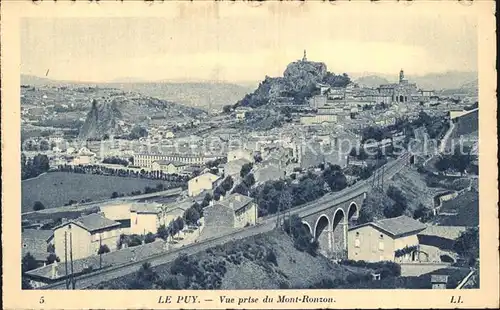 Le Puy en Velay Vue prise du Mont Ronzon Viaduc Chemin de fer Kat. Le Puy en Velay