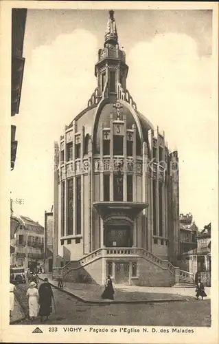 Vichy Allier Facade de l Eglise Notre Dame des Malades Kat. Vichy