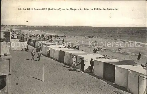 La Baule sur Mer La Plage au loin la Pointe de Pornichet Kat. La Baule Escoublac