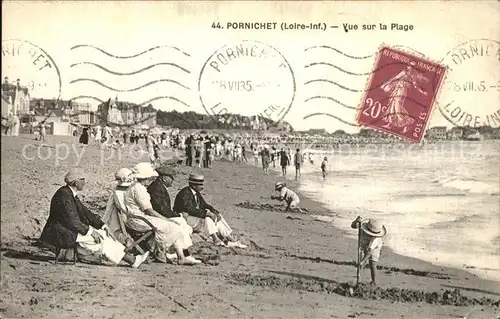 Pornichet Vue sur la Plage Strand Kat. Pornichet