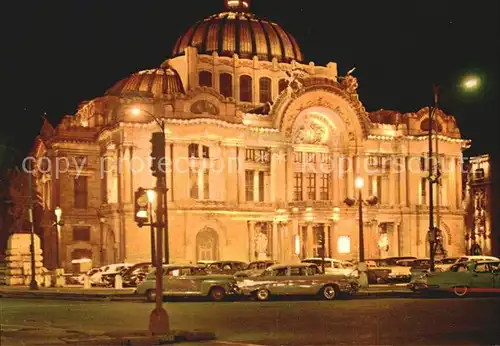 Mexico City Palace of Fine Arts at night Kat. Mexico
