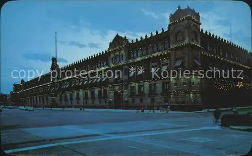 Mexico City National Palace at night Kat. Mexico