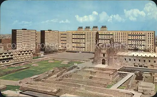 Tlatelolco Panoramic view of the Plaza of the 3 Cultures Unidad Nonoalco Kat. Mexico City