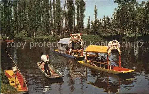 Mexico City Xochimilco Lake Boats Kat. Mexico