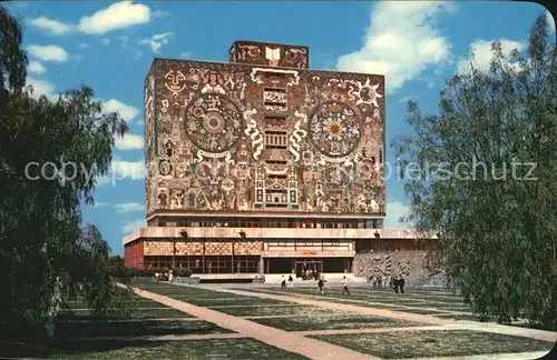 Mexico City Central Library at the National University of Mexico Kat. Mexico