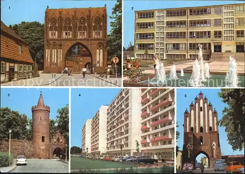 Neubrandenburg Stargader Tor Theo Neubauer Oberschule Fangelturm Leninstr Neues Tor Kat. Neubrandenburg