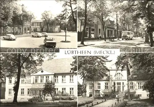 Luebtheen Thaelmannplatz Kirchenplatz Hotel Stadt Luebtheen Postamt Kat. Luebtheen