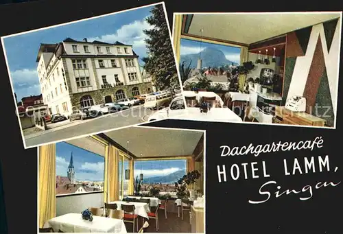 Singen Hohentwiel Dachgartencafe Hotel Lamm Gastraeume Kat. Singen (Hohentwiel)