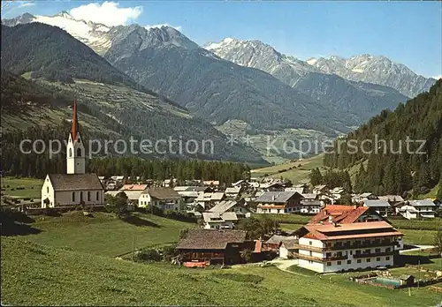 Luttach Ahrntal Suedtirol Panorama mit Kirche Kat. Ahmtal