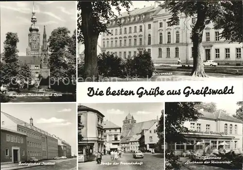 Greifswald Rubenow Denkmal Dom Universitaet Zoolog Institut Str der Freundschaft HOG Clubhaus der Universitaet