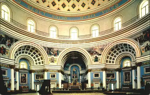 Malta Interior of Mosta Church Kat. Malta