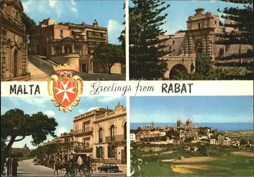 Rabat Malta Schloss Teilansichten Pferdekutsche
