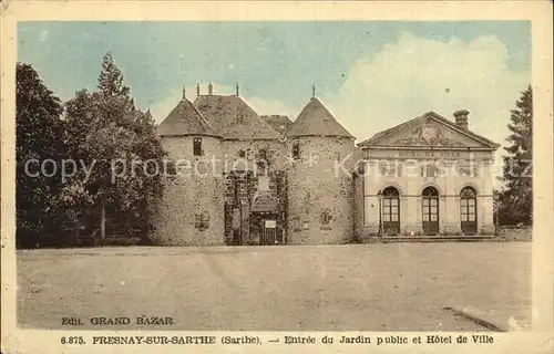 Fresnay sur Sarthe Entree du Jardin public Hotel de Ville Kat. Fresnay sur Sarthe