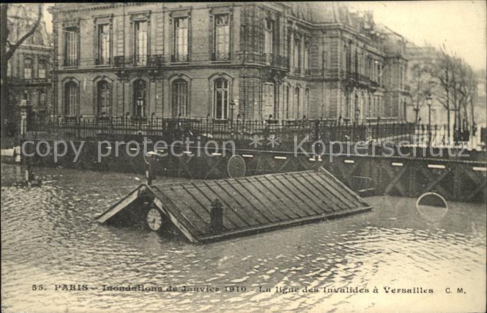 Paris Inondations Ligne Des Invalides A Versailles La Crue De La Seine