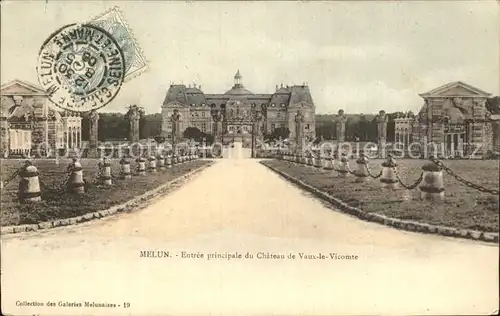Melun Seine et Marne Entree principale du Chateau de Vaux le Vicomte Kat. Melun