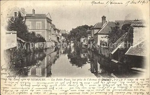 Nemours Seine et Marne Les Petits Fosses vue prise de l Avenue de Paris Kat. Nemours