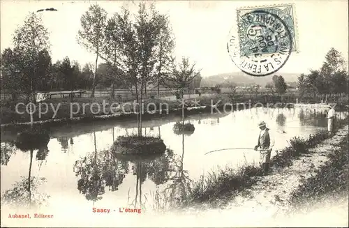 Saacy sur Marne Etang Teich Angler Kat. Saacy sur Marne