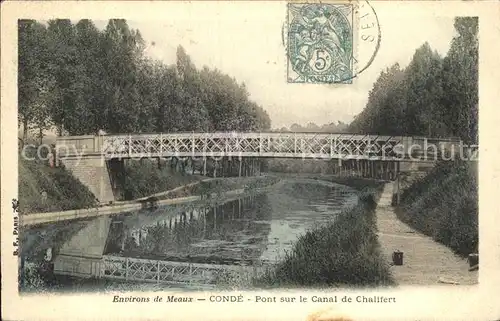 Conde Sainte Libiaire Pont sur le Canal de Chalifert Kat. Conde Sainte Libiaire