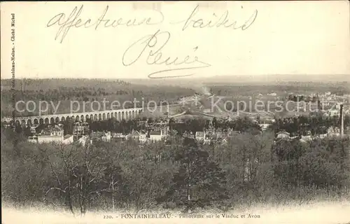 Fontainebleau Seine et Marne Panorama sur le Viaduc et Avon Kat. Fontainebleau