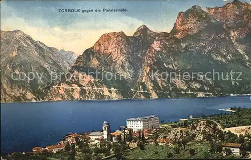 Torbole Lago di Garda Panorama Ponalestrasse Kat. Italien