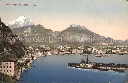 Riva Lago di Garda Panorama Raddampfer Kat. 