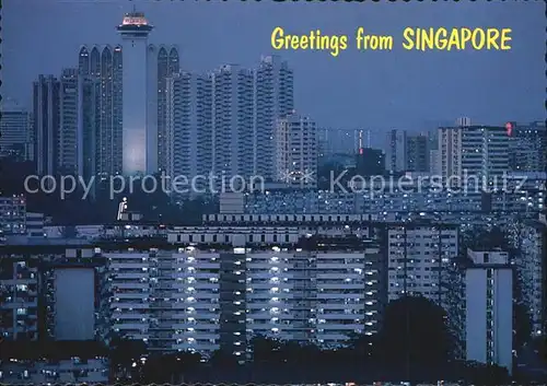 Singapore Lights glow as dusk falls on City Kat. Singapore