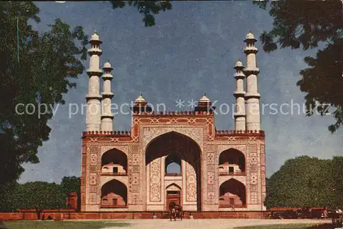 Agra Uttar Pradesh Akbars Tomb Gateway Kat. Agra