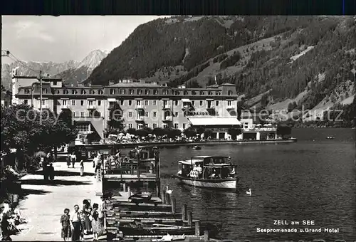 Zell See Seepromenade mit Grand Hotel Kat. Zell am See