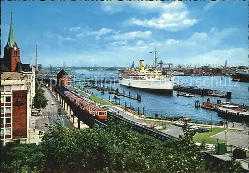 Hamburg Hafen mit ueberseebruecke Kat. Hamburg