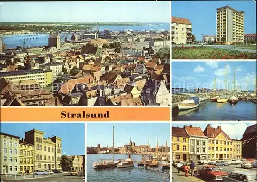 Stralsund Mecklenburg Vorpommern Heinrich Heine Ring Leninplatz Hafen Alter Markt Kat. Stralsund