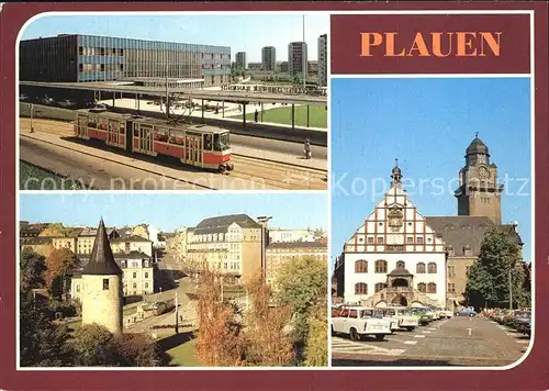 Plauen Vogtland Bahnhof Otto Grotewohl Platz Rathaus Kat. Plauen