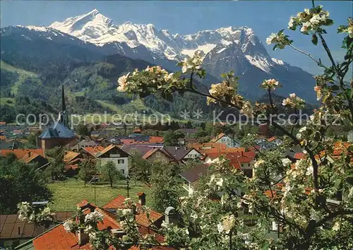 Garmisch Partenkirchen mit Zugspitzgruppe Kat. Garmisch Partenkirchen