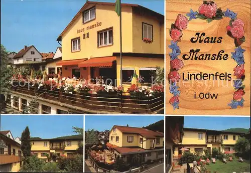 Lindenfels Odenwald Haus Manske Kat. Lindenfels