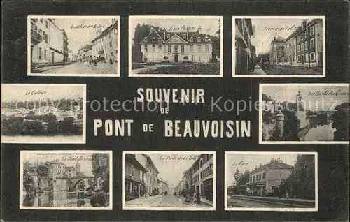 Pont de Beauvoisin Quartier des Halles Chateau Avenue Gare Porte de la Ville Pont College Kat. Pont de Beauvoisin