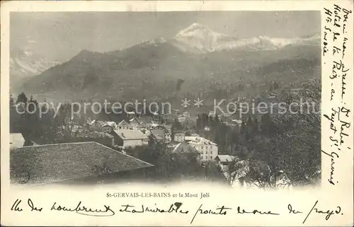 Saint Gervais les Bains Vue generale et le Mont Joli Alpes Kat. Saint Gervais les Bains