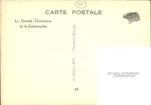 Saint Pierre de Chartreuse Isere La Grand Chartreuse et le Gresivaudan Kuenstlerkarte Kat. Saint Pierre de Chartreuse
