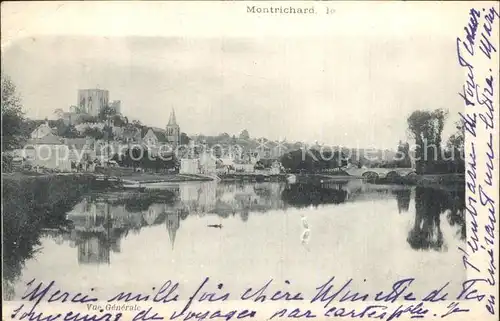 Montrichard Vue generale Bords de la Riviere Pont Chateau Kat. Montrichard