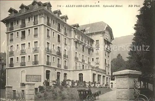 Allevard les Bains Isere Splendid Hotel Pferdedroschke Kat. Allevard