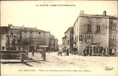 Brioude Place et Fontaine du Postel Rue des Olliers Kat. Brioude