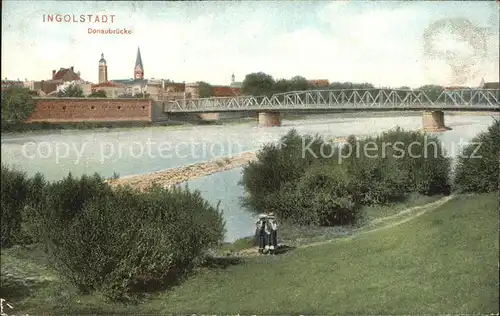 Ingolstadt Donau Teilansicht Donaubruecke Kat. Ingolstadt