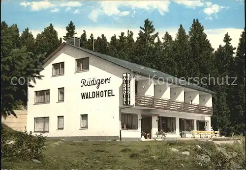 Schoenwald Schwarzwald Ruedigers Waldhotel Kat. Schoenwald im Schwarzwald
