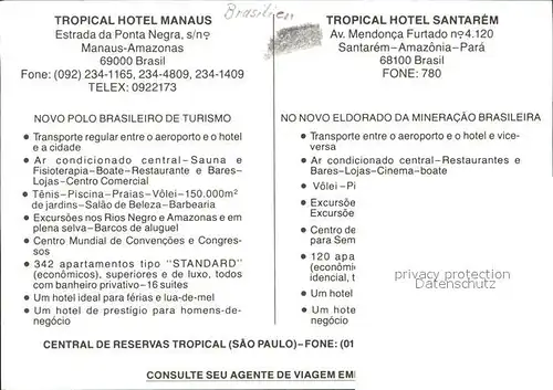 Manaus Tropical Hotel Manaus mit Tropical Hotel Santarem Kat. Manaus