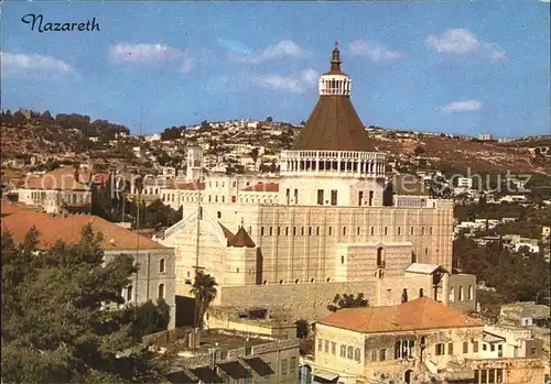 Nazareth Israel Teilansicht mit Verkuendigungs Basilika Kat. Nazareth Illit