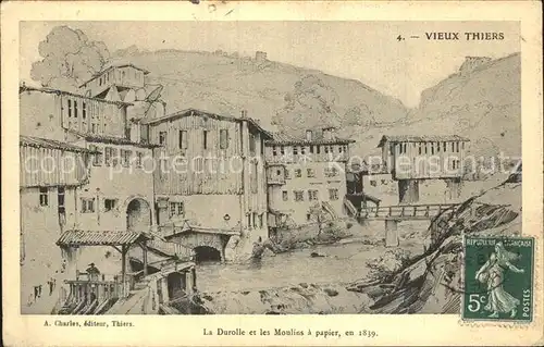 Vieux Thier La Durolle et les Moulins a papier en 1839 Kat. 