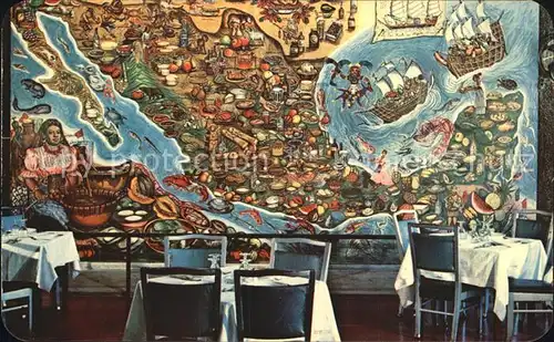 Mexico City Restaurant Mural de Jose Gomez Rosas  Kat. Mexico