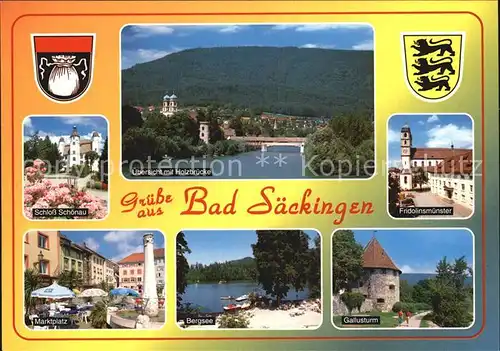 Bad Saeckingen Gallusturm Fridolinsmuenster Schloss Schoenau  Kat. Bad Saeckingen