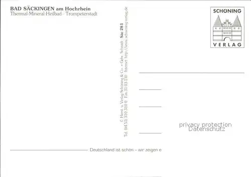 Bad Saeckingen Marktplatz Denkmal  Kat. Bad Saeckingen