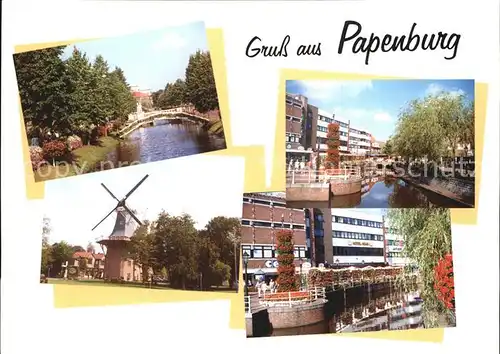 Papenburg Windmuehle Kanal Kat. Papenburg