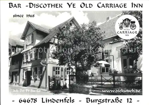Lindenfels Odenwald Bar Discothek Ye Old Carriage Inn Kat. Lindenfels