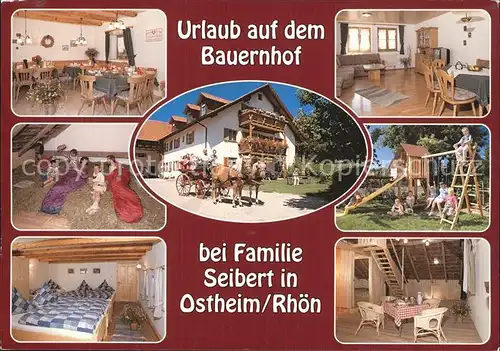 Ostheim Rhoen Bauernhof Pferdekutsche  Kat. Ostheim v.d.Rhoen